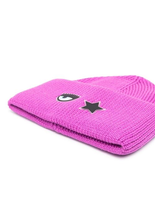 Cappello donna a cuffietta con logo frontale Chiara Ferragni | 73SBZK36ZG135421